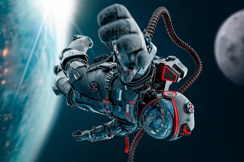Astronaut in weightlessness